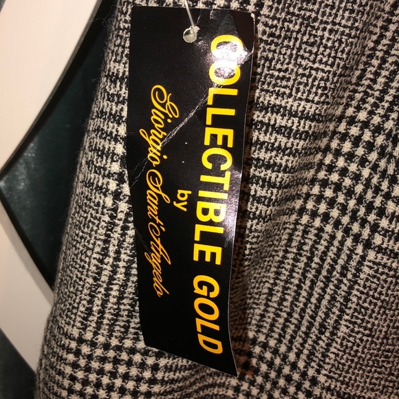 VTG 80s Wool Houndstooth Plaid Hi-waist Trouser - Picture 10 of 13